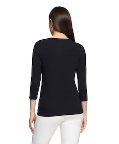 Dames longsleeve zwart