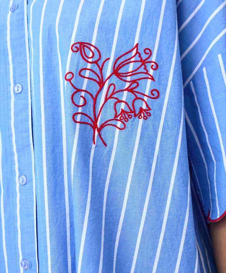 Dames blouse blauw
