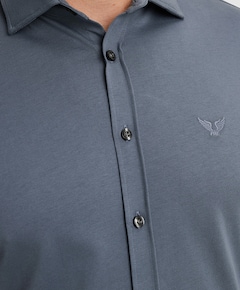 Heren overhemd lange mouw blauw