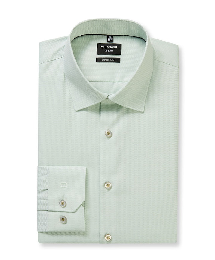 Heren overhemd extra lange mouw groen