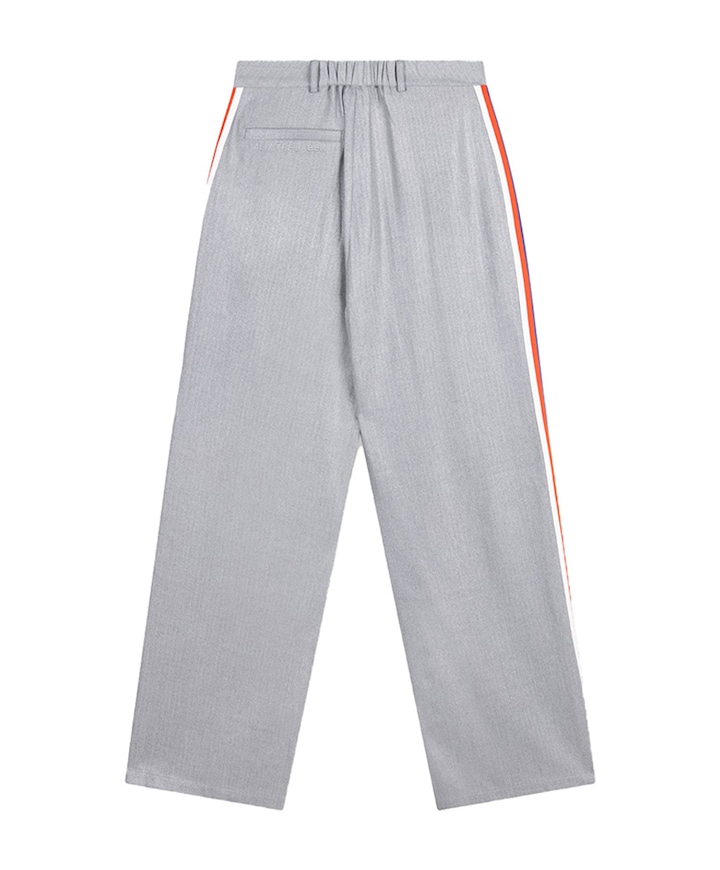 COATED HERRINGBONE broek grijs