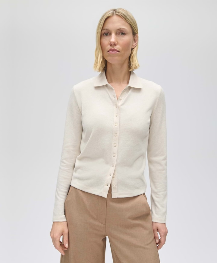 Dames polo ecru