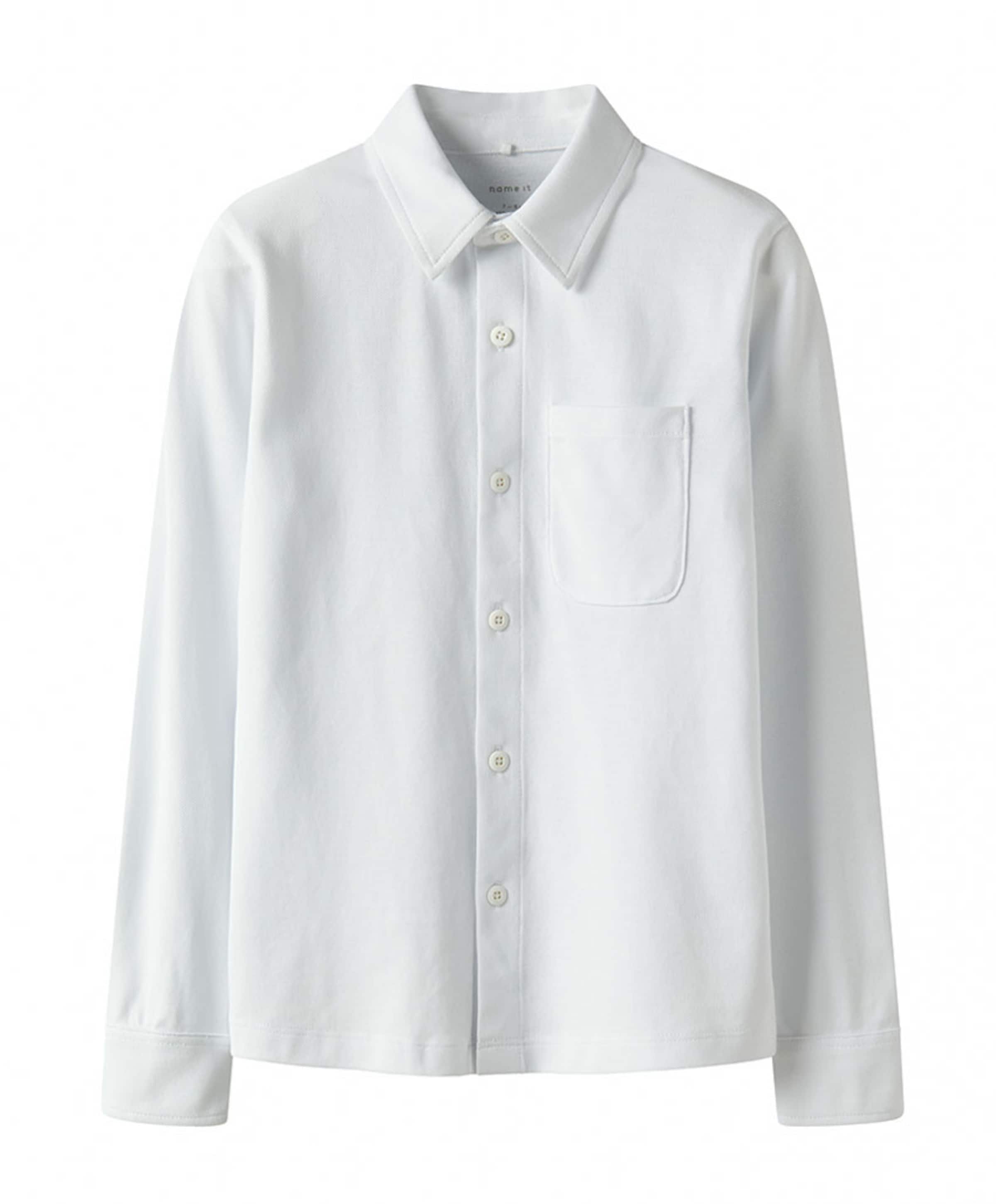 Jongens overhemd lange mouw wit