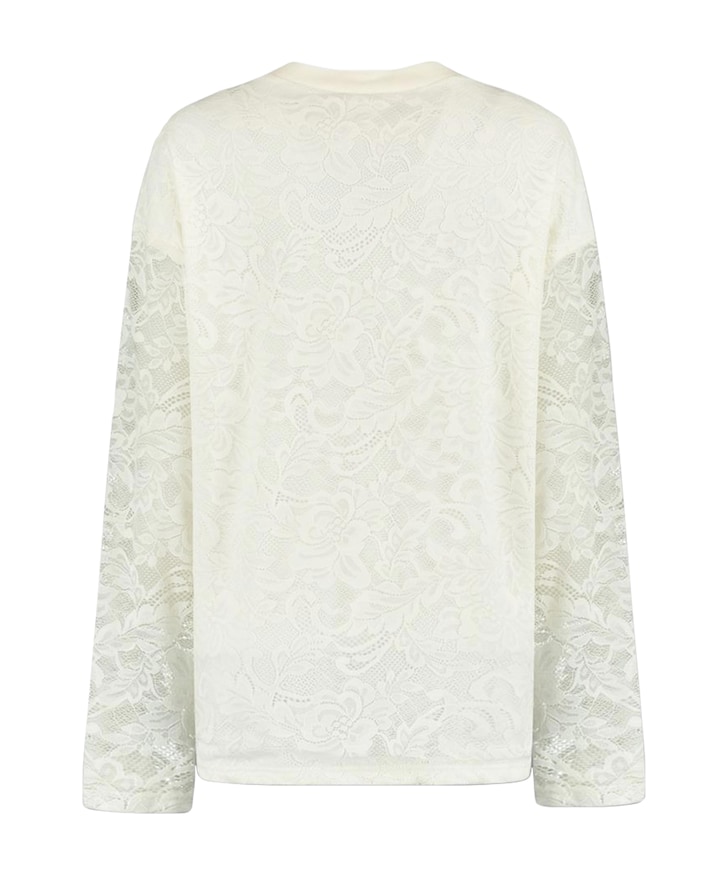 Dames longsleeve ecru