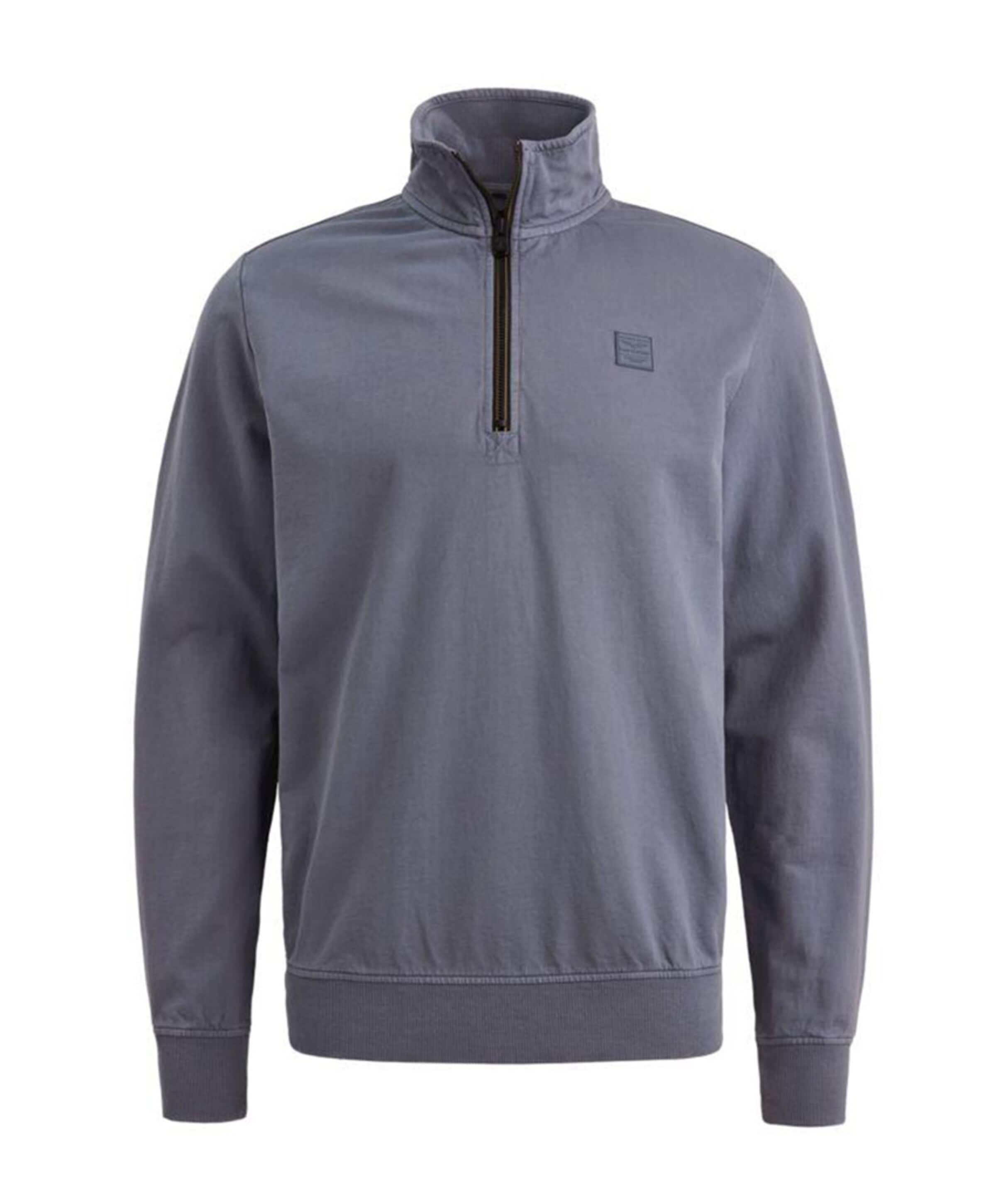 Heren trui met rits blauw