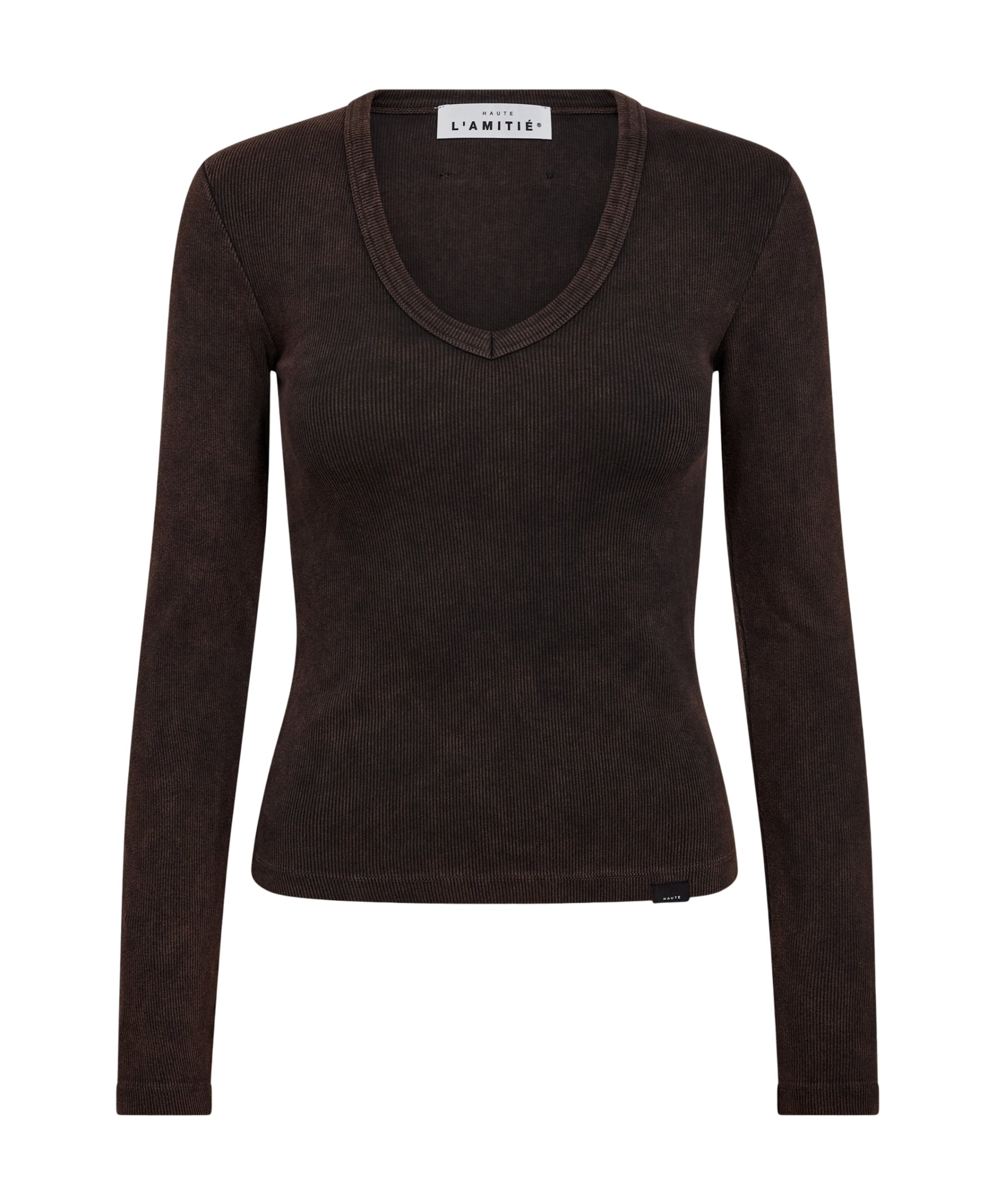 Dames longsleeve bruin