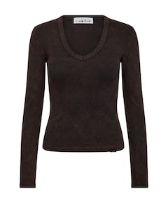 Dames longsleeve bruin