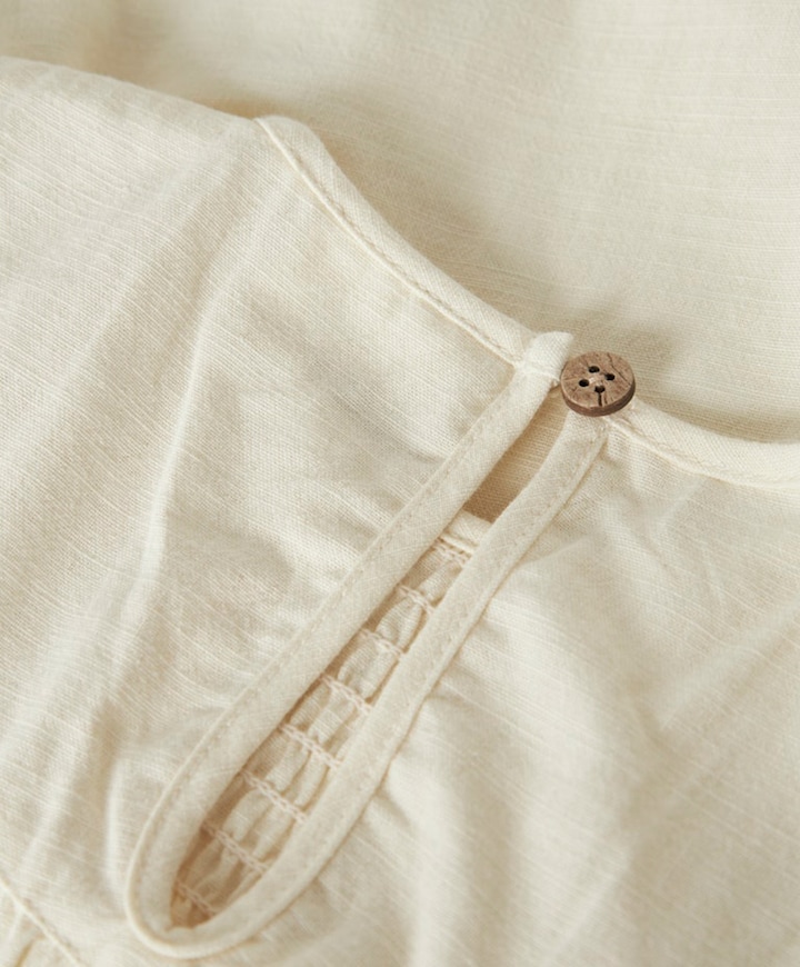 Meisjes blouse lange mouw ecru