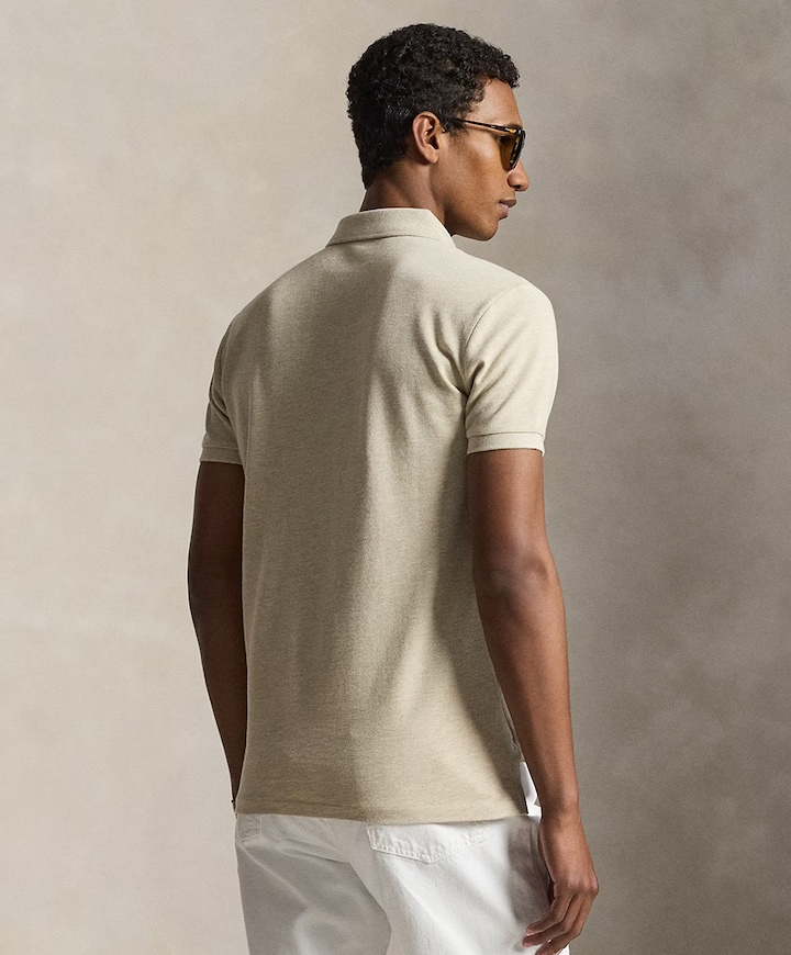 Heren polo beige