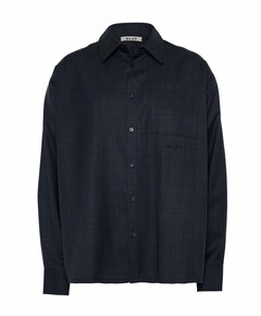 Heren overhemd lange mouw grijs