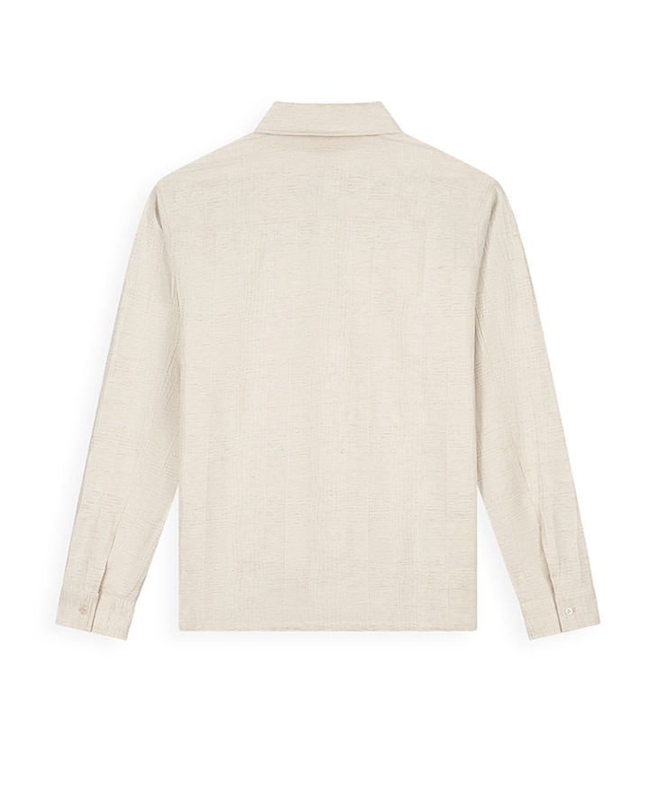 Heren overhemd lange mouw ecru