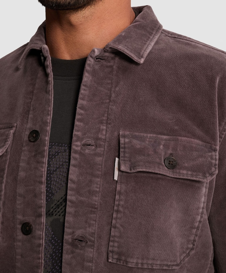 Heren overshirt paars