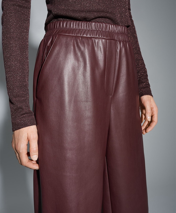 Myha edgy dames broek bordeaux