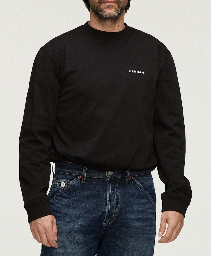 Heren longsleeve zwart