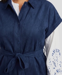 Dames gilet blauw