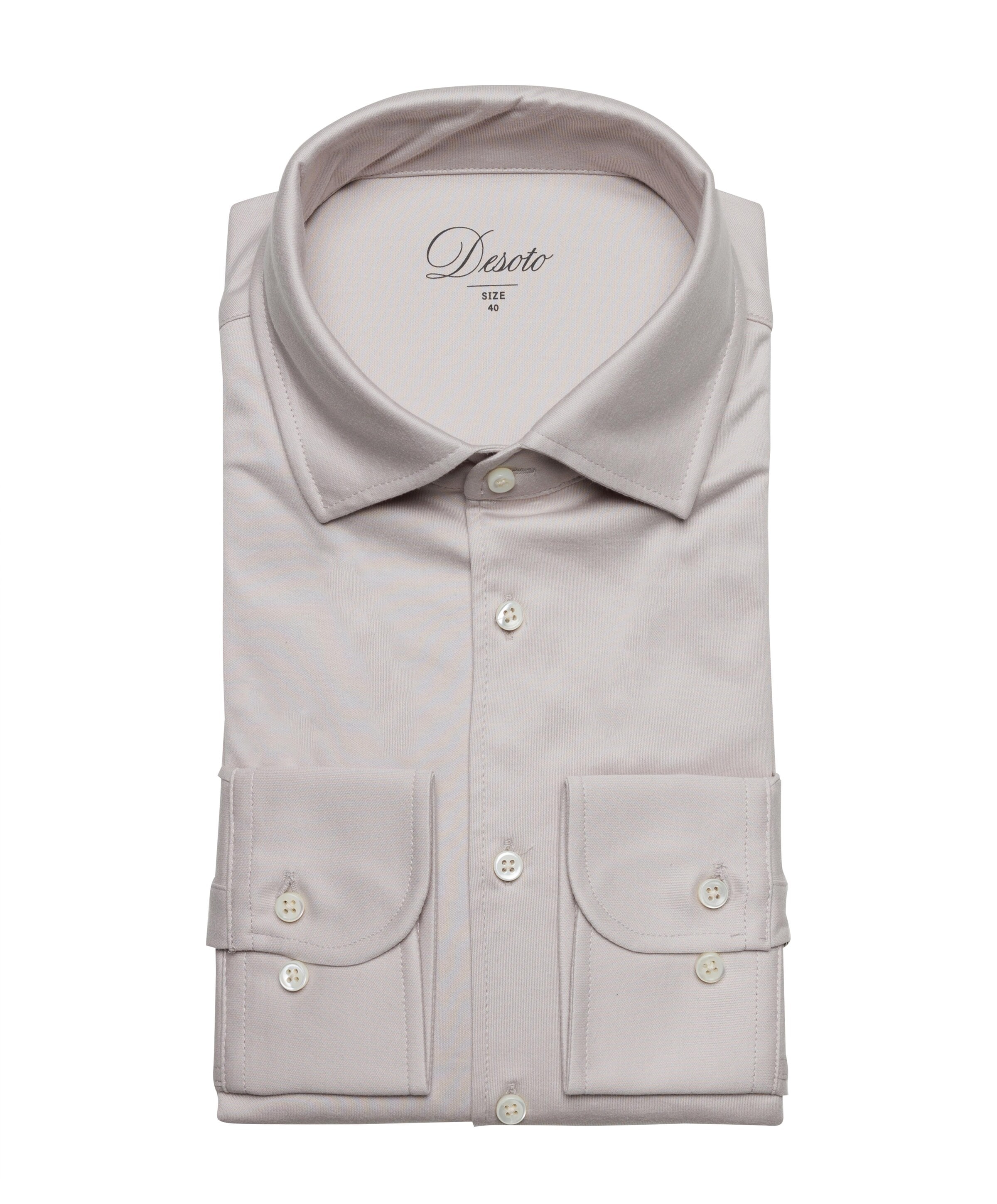 Overhemd lange mouw beige