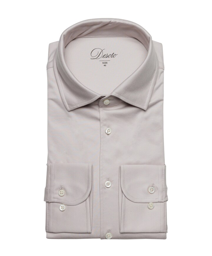 Overhemd lange mouw beige