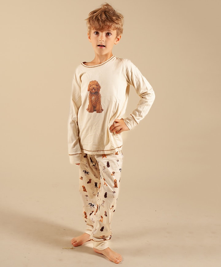 Uniseks pyjamaset  ecru