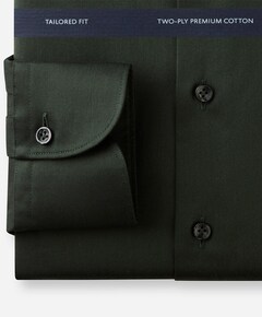 Heren overhemd lange mouw groen