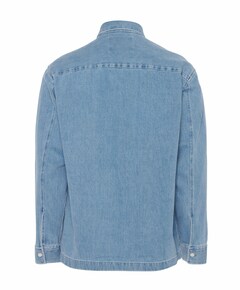 Heren overhemd lange mouw blauw