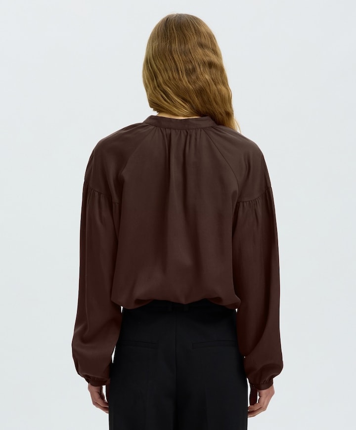 Dames blouse bruin