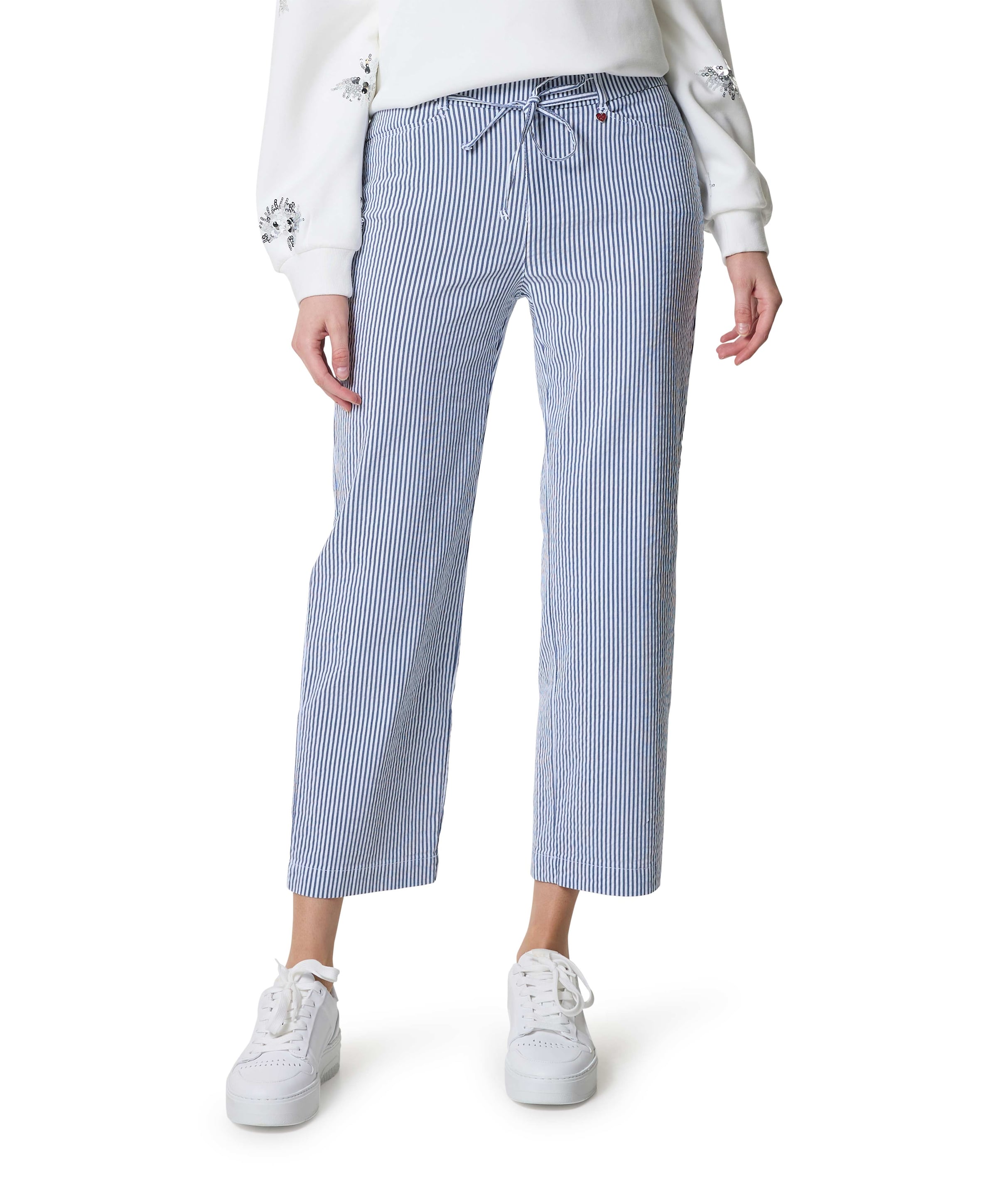 Scarlet Wide Leg 6/8 dames broek blauw