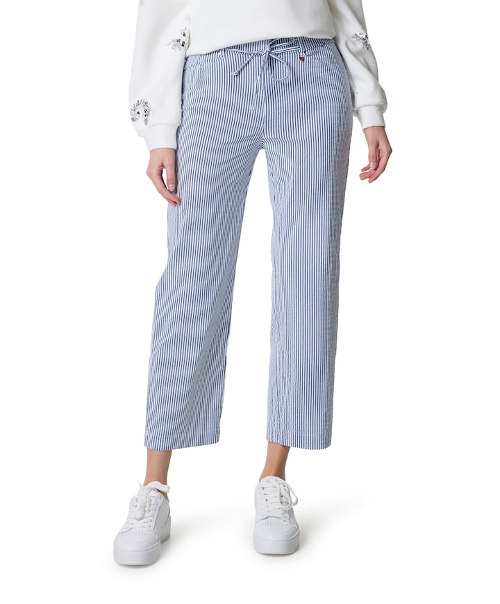 Scarlet Wide Leg 6/8 dames broek blauw