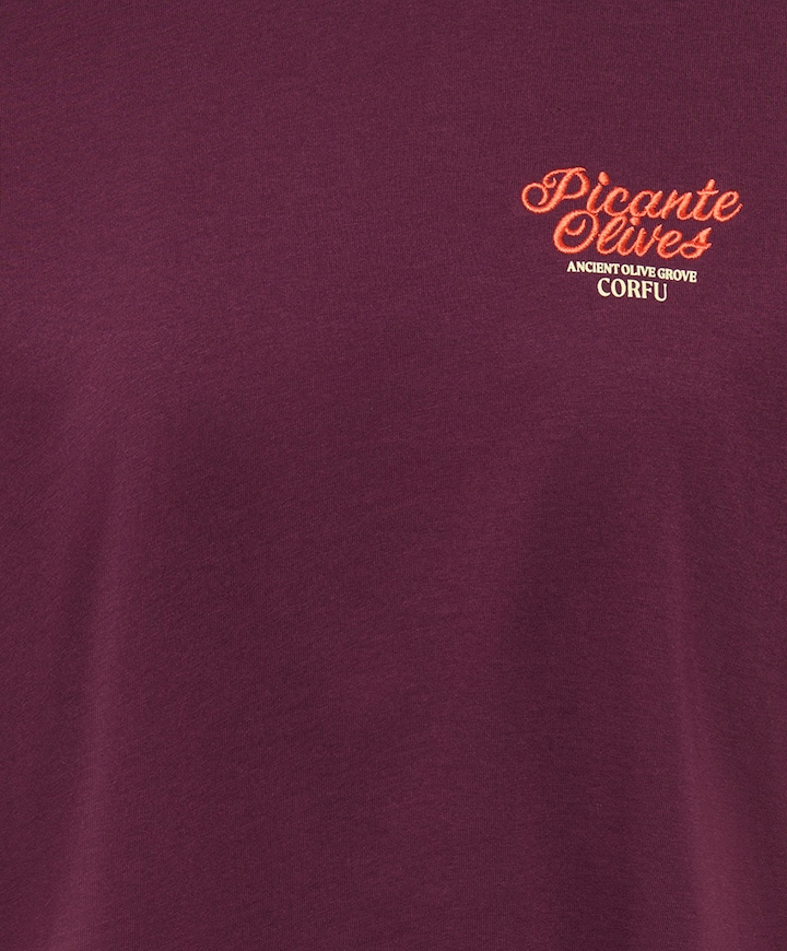 Dames T-shirt bordeaux