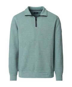 Heren trui met rits groen