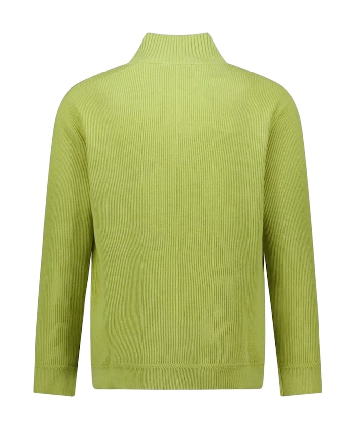 Heren trui met rits groen