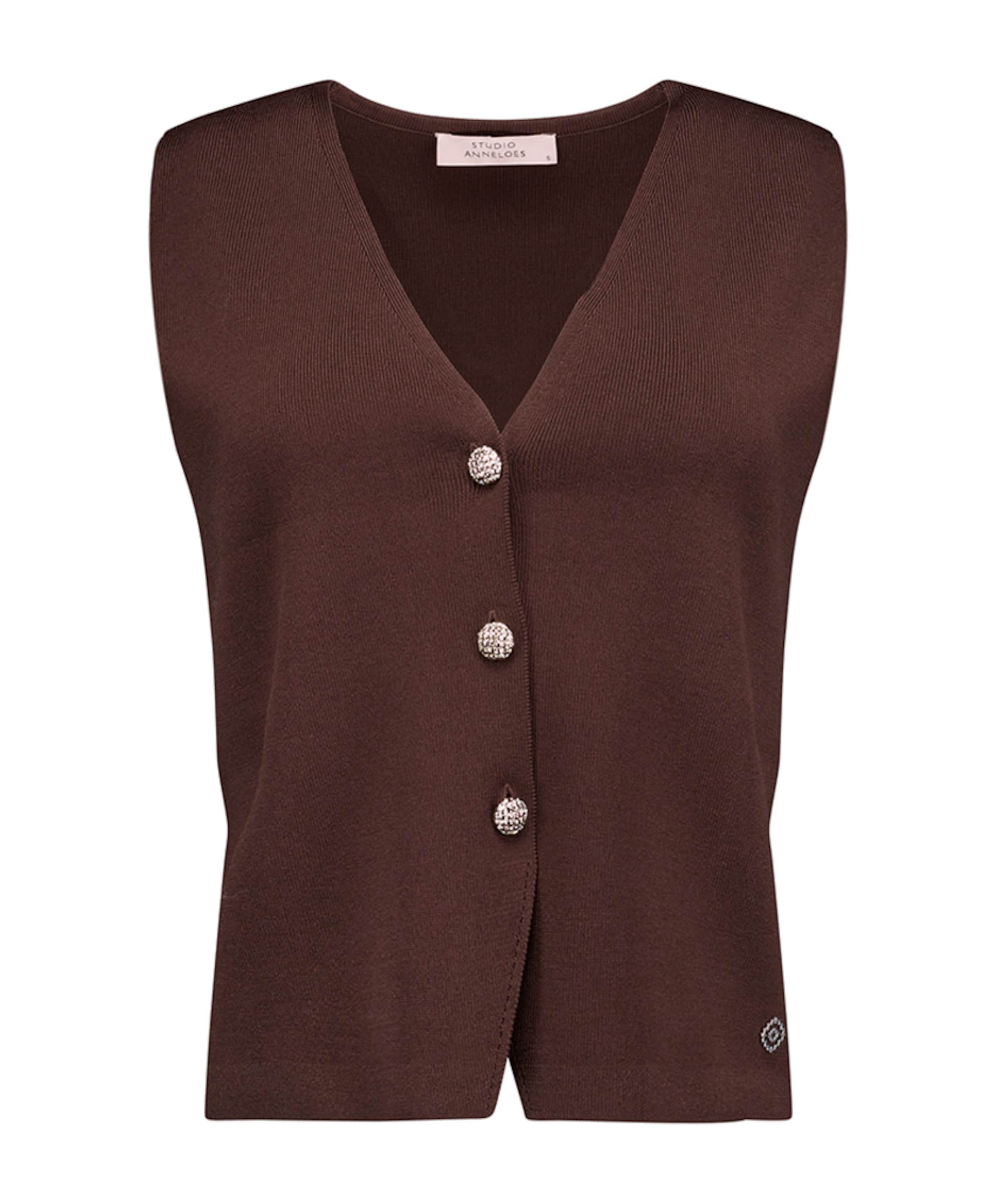 Dames gilet bruin