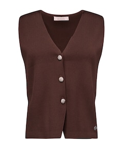 Dames gilet bruin