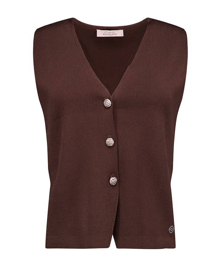 Dames gilet bruin