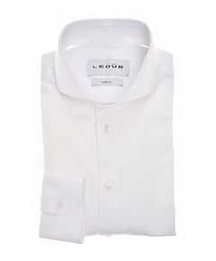 Heren overhemd extra lange mouw wit