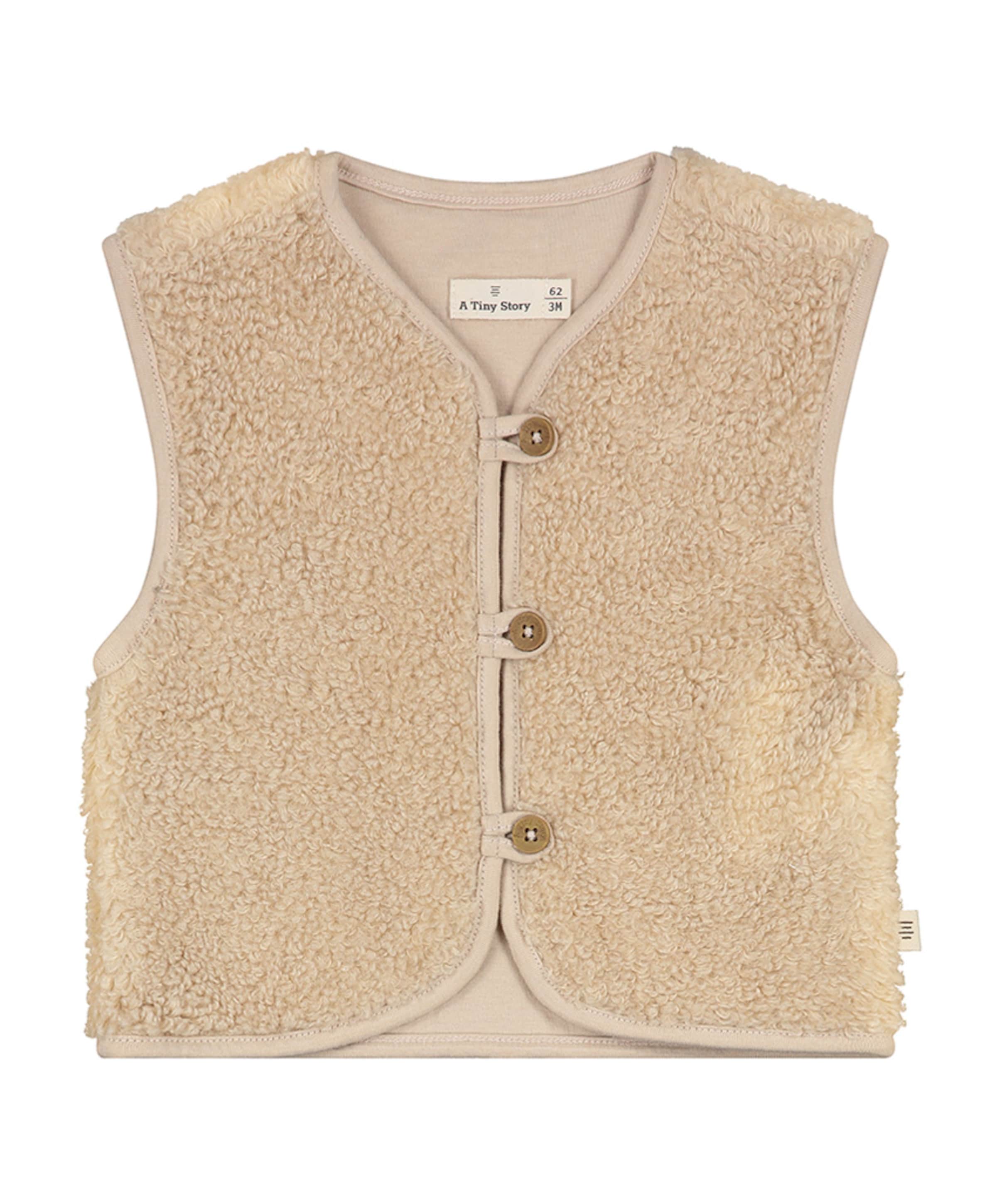 Meisjes gilet beige