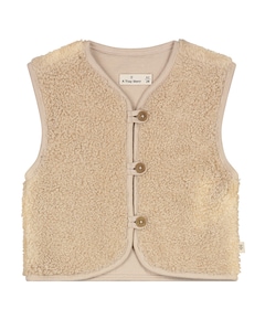 Meisjes gilet beige