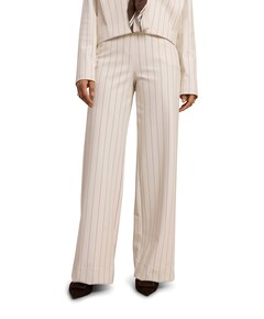 Lexie bonded pinstripe dames broek beige