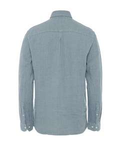 Heren overhemd lange mouw blauw