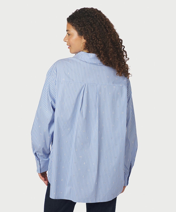 Dames blouse blauw