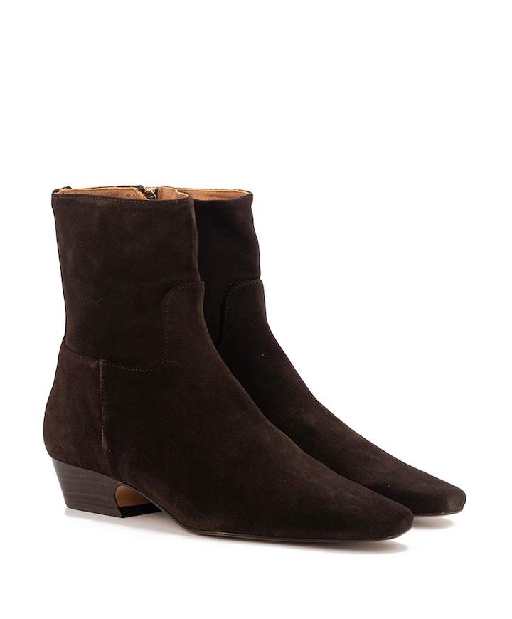 dames enkellaarzen bruin