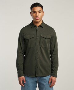 Heren overhemd lange mouw groen