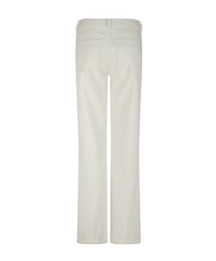 Lurex Wide-Leg Denim dames broek beige