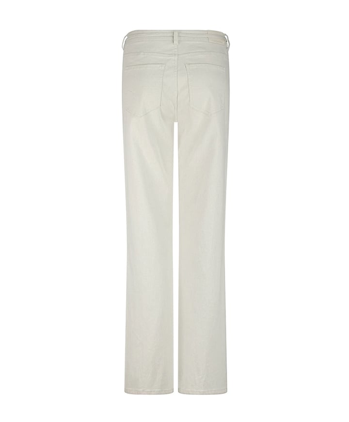Lurex Wide-Leg Denim dames broek beige