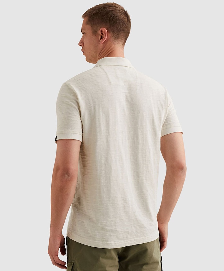 Heren polo ecru