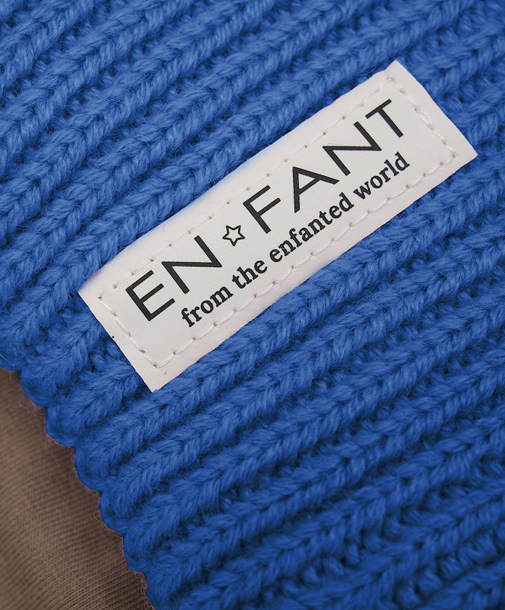 Uniseks muts met voering blauw