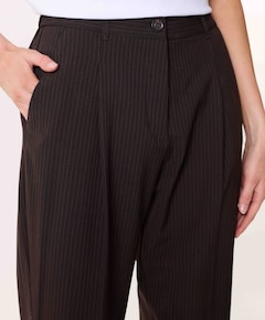 Fitted Pinstripe dames broek bruin