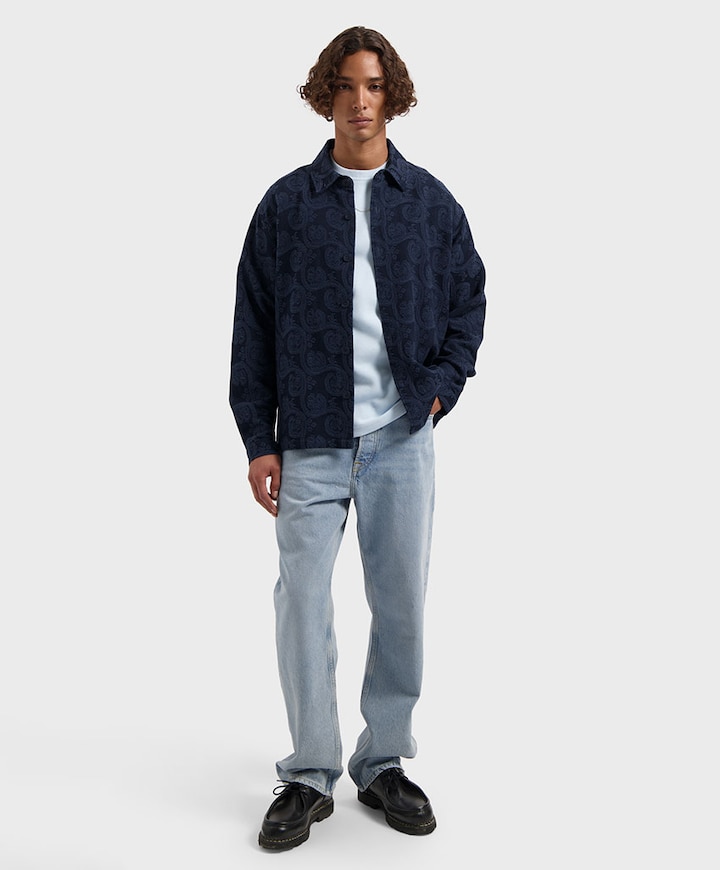 Heren overshirt blauw