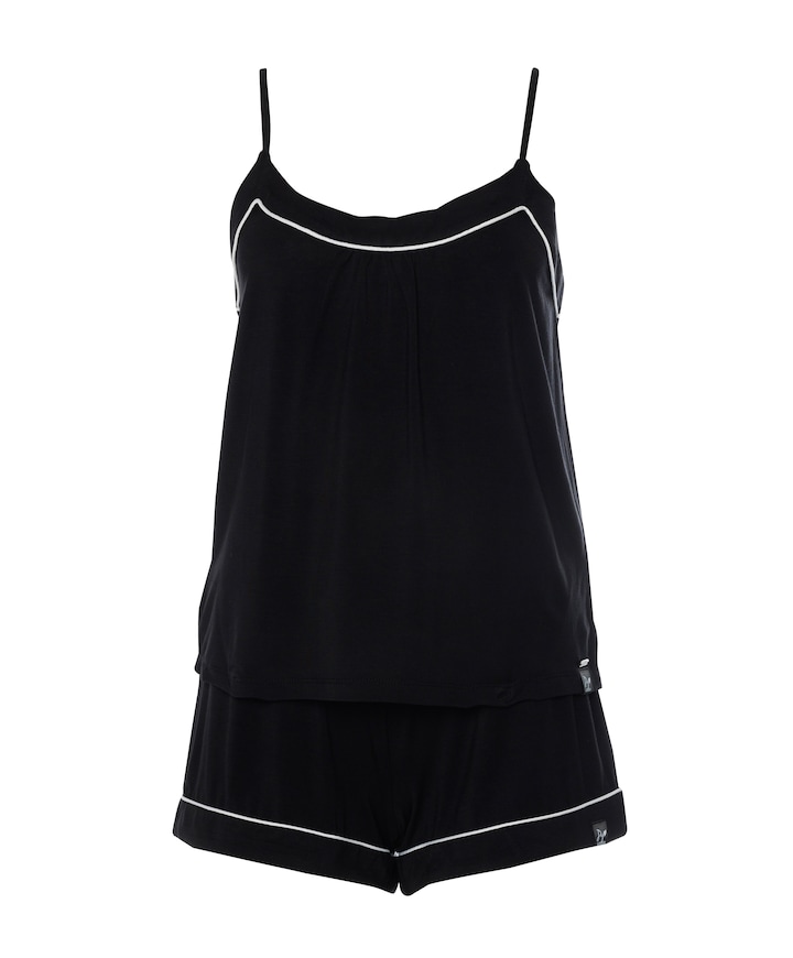 Dames shortama zwart