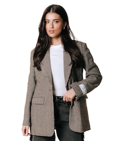 Dames blazer bruin