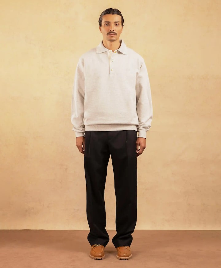 Heren polo grijs